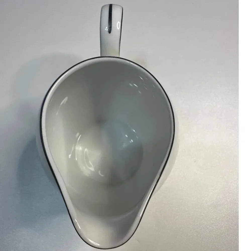 Replacement piece-Creamer  Enchantment Silver trim white flower print  10 oz
